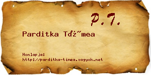 Parditka Tímea névjegykártya