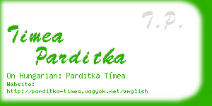timea parditka business card